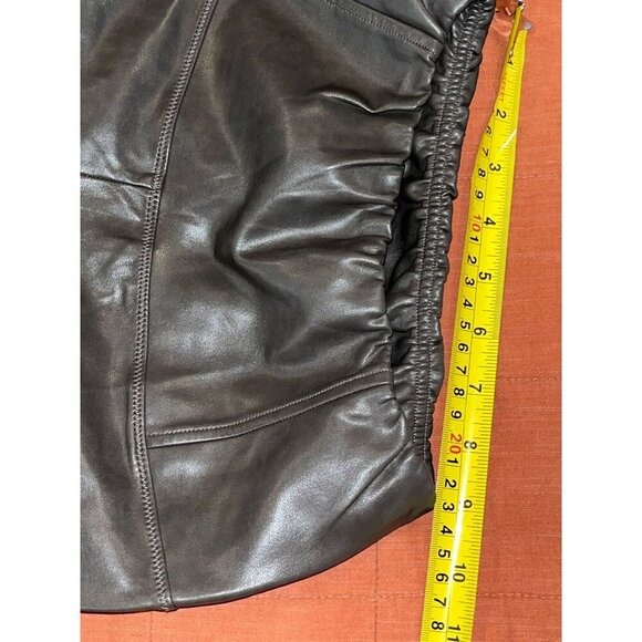 Wilfred Free Aritzia" Faux Leather Leggings XS Green  High Waist Stretch Womens - Picture 6 of 9